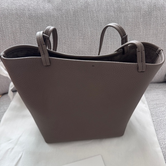 The Row Park Tote Bag Medium Grain Leather Dark Taupe - Picture 7 of 8